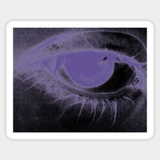 Purple Eye Edit - Relief Print Style - Photography Sticker